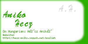 aniko hecz business card